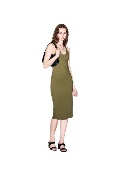 Abito smanicato aderente in viscosa con scollo tondo Icon ARMANI EXCHANGE | Abiti | XW000820 AF13729U7043